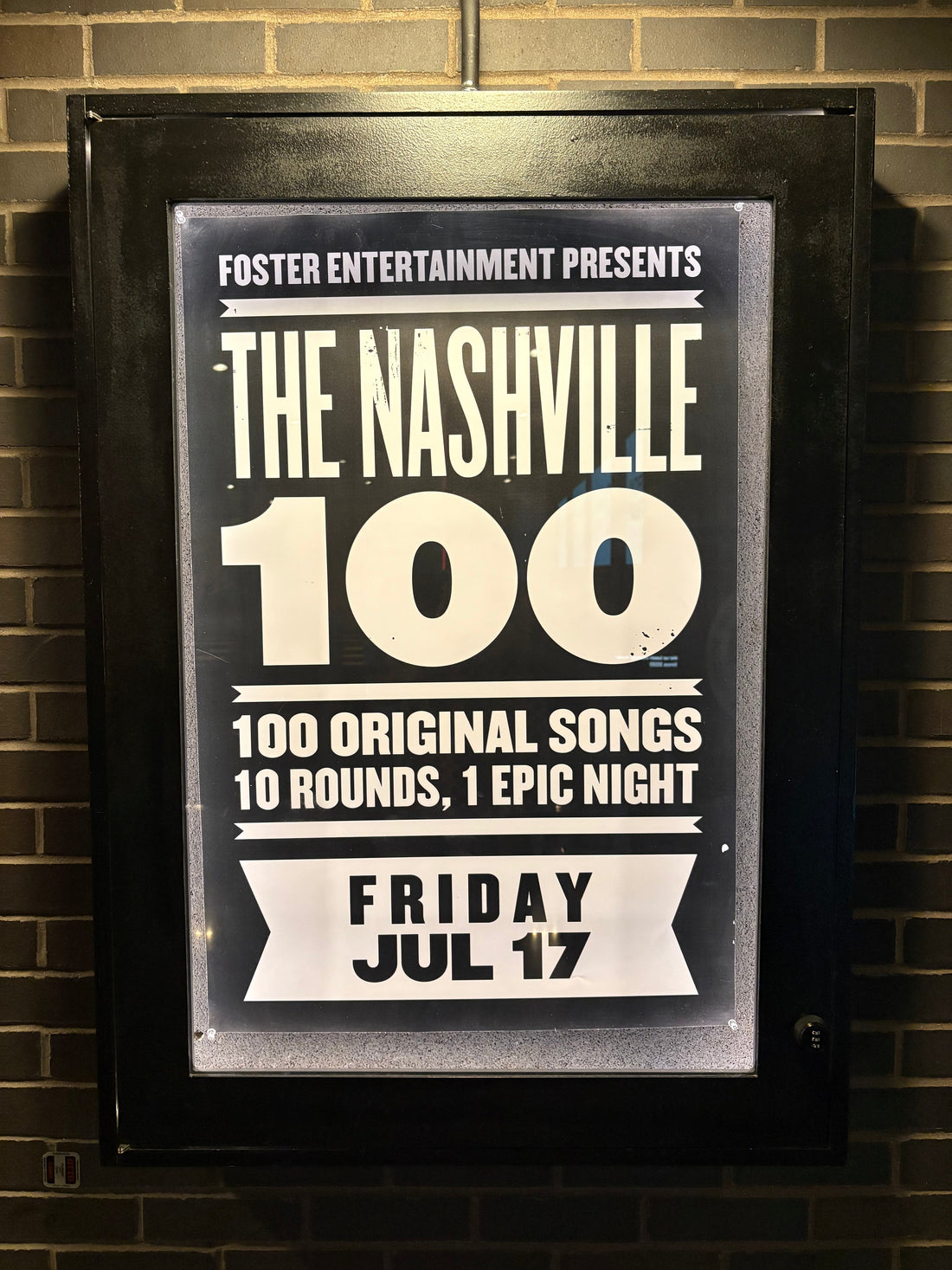 BRUNJO SPONSORS THE NASHVILLE 100 WRITERS' ROUND!